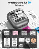 Phomemo Labelprinter Label Maker Machine Voor Barcode, Adres, Thuis, Kleine Bedrijven, Draagbare Label Printer Compatibel met Smartphones en PC,met 3 Roll Labels