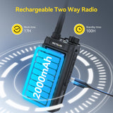 Retevis C62 UHF/VHF Handheld Walkie Talkies, Oplaadbare Ham Radio voor Volwassenen, Krachtige 2-Way Radio met Groot Bereik, 2000mAh, voor Industriële Fabriek/Logistiek Transport/Magazijn (4-Pack)