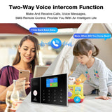 PGST Home Alarmsystemen, Alarmsysteemkit met telefoonwaarschuwing (ondersteuning 2.4G Wifi), 4G SIM-alarmsirene, deur-/raamsensoren, afstandsbedieningen, werken met Alexa, voor huis, appartement,