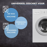 Lichtblau Knikbestendige roestvrijstalen aquastopverlenging, 8,0 m, aansluiting 3/4 inch wasmachine vaatwasser, pantserslang recht/recht incl. afdichting, universeel bruikbaar