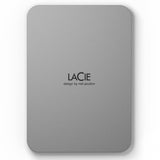 LaCie Mobile Drive Moon, 4TB, Draagbare Externe harde schijf, Silver, USB-C 3.2, voor pc en Mac, gerecyclede materialen na consumptie, inclusief Adobe All Apps en 3 jaar Rescue-services (STLP4000400)