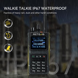 Retevis C1 Portofoon Professional, Walkie Talkie Lange Afstand, Waterproof IP67, Noodalarm, VOX, Groepsoproep Ruisonderdrukking, 1800mAh, Dual Band Radio voor Bouwplaats Fabriek (Zwart, 4 stuks)