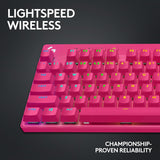 Logitech G PRO X TKL LIGHTSPEED Draadloos gamingtoetsenbord - MAGENTA - PAN - TACTILE