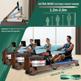 VOWVIT V-W3 Roeitrainer voor Thuis - Roeimachines Houten Constructie, Bluetooth Roeitrainer Water, Eenvoudig Inklapbaar, Geschikte Gebruikershoogte 1,2 m~ 2 m, Belasting van 175 kg, 2 Jaar Garantie