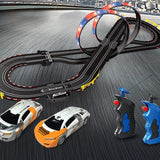 Electric Race Car Track Set Racing Tracks Toy-Electric with 2 Hand Controllers 2 Race Cars 2 Ferris Wheel Met Licht (360 Degree Rotation) Gift Flexible Toys