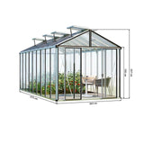 GFP Tuinkas Hera 9 glazen kas 263x575 cm | aluminium frame kleur antraciet