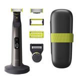 Philips OneBlade Pro 360 - Elektrische baardtrimmer, scheerapparaat en bodygroomer, 1x 360-mesje, 1x kam met 14 lengtestanden, 1x lichaamsset, 1 oplaadstandaard, 1 reisetui (model QP6651/30)