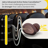 Jabra Elite 10 draadloze in-ear Bluetooth oordopjes met Jabra Advanced Active Noise Cancellation, 6 ingebouwde microfoons en Dolby Atmos - cacao