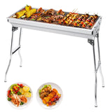 AGM Houtskoolbarbecue, campinggrill, houtskool, opvouwbare grill, draagbare grill, voor camping, tuin, picknick, feest, 73 x 33 x 71 cm, voor 5-10 personen