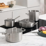 Alessi Convivio DC100S7 - Design kookgerei set, 18/10 roestvrijstalen handgrepen met PVD-coating, mat