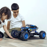 CROBOLL 1:12 grote afstandsbediening auto voor jongens en kinderen met lifting functie, 4WD RC Cars Electric Monster Truck Toy Gifts 4x4 Off-Road RC Rock Crawler (Blauw)