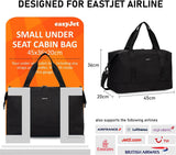 ECOHUB Easyjet Handbagage Tas 45x36x20, 30L Opvouwbare Reistas, Onder Stoel Flight Bag, Waterdicht Weekendtas met Verwijderbare Natzak, Sporttas Cabinetas Dames Heren, Patent Aangevraagd(Zwart)
