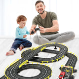 Electric Race Car Track Set Racing Tracks Toy-Electric with 2 Hand Controllers 2 Race Cars Gift Flexible Toys