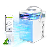 Mobiele airconditioning, 5-in-1 airconditioner, draagbaar, airconditioner zonder afvoerslang, mini-airconditioning met spray en kleurrijk nachtlampje, mobiele airconditioner voor thuis, kantoor