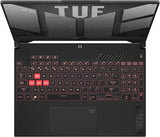 ASUS TUF Gaming A15 FA507XI Gaming-laptop, 39,6 cm (15,6 inch), Full HD, 144 Hz (AMD Ryzen 9 7940HS, 32 GB RAM, 512 GB SSD, RTX 4070 8 GB, zonder besturingssysteem), grijs (Meka), Spaans