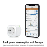 Eve Energy (Matter) 4 stuks - Slimme stekker, Thread, geen bridge nodig, app- en spraakbediening, 100% privacy, Apple Home, Alexa, Google Home, SmartThings, Thread Border Router vereist
