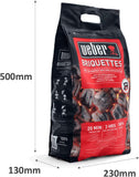 Weber Briketten | 8 Kg Zak| BBQ Brandstof | Premium Kwaliteit, Gemakkelijk Aan Te Steken | 100% Natuurlijk Hout | Gemaakt Van Resthout (1759180)