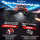 Op afstand bestuurbare auto vanaf 10 jaar, 36+ km/u, 4WD RC auto, offroad voor volwassenen en kinderen, 2,4 GHz 1/18 RC auto, all-terrain waterdichte monstertruck op afstand bestuurd, op afstand