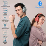 Srhythm NC25 Stereohoofdtelefoon met Actieve Ruisonderdrukking, Bluetooth 5.3, ANC-Headset Voor Over Het oor, met Hifi, Microfoon, 50 uur Speeltijd, Stemassistent, Gamemodus met Lage Latentie