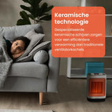 Pro Breeze Mini Keramische Ventilatorkachel - Ruimteverwarmer met automatische Oscillatie en 2 Warmteinstellingen (2000W)