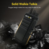 Retevis RT617 Walkie Talkie met 6-Voudige Oplader, Efficiënt Opladen, Oplaadbare 2-Weg Radio's 1200mAh, VOX, Lange Antenne, PMR446 Licentievrije Walkie Talkies voor School, Fabrikant (6 Stuks, Zwart)