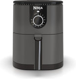 Ninja AF080 Mini-airfryer, 2 liter, compact, anti-aanbaklaag, met snelregelbare timer, grijs