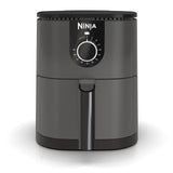 Ninja AF080 Mini-airfryer, 2 liter, compact, anti-aanbaklaag, met snelregelbare timer, grijs