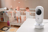 Motorola Nursery VM35-2/Ease 35-2 Babyfoon met 2 camera's, 14 cm (5,0 inch) video babymonitor display, weergave op gedeeld scherm–nachtzicht, twee-weg communicatie, wiegliedjes, zoom, kamertemperatuur