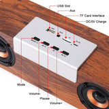 Draagbare HiFi Draadloze Bluetooth-compatibele desktop Houten luidsprekers Muziek SoundBar Ondersteuning TF-kaart AUX Handsfree voor tv