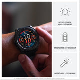 Garmin f?nix 8-47mm - AMOLED Multisport Smartwatch - 100+ sport-apps - LED Zaklamp - Microfoon en speaker - 10ATM Waterdicht - tot 16 dagen batterij - Donkergrijs/zwart