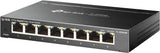 TP-Link TL-SG608E 8-poorts Gigabit Easy Smart Managed Network Switch (plug-and-play, metalen behuizing, QoS, IGMP-Snooping, VLAN, centraal beheer, energiezuinig)