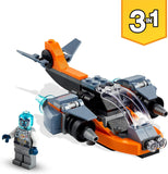 LEGO Creator 3in1 Cyberdrone Bouwpakket met Mecha Actiefiguur en Scooter met Robot Minifiguur, Ruimte Speelgoed voor Kinderen, Cadeau voor Jongens en Meisjes 31111