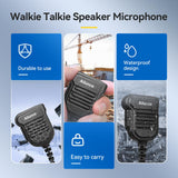 Retevis NR630S Portofoon Lange Afstand, IP67 Waterdichte Walkie Talkie, Verbeterde AI-Ruisonderdrukking, 2800 mAh, LCD-Scherm Productief, Professionele Portofoon voor Werkplaats (Zwart, 4 Stuks)