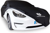 Tesvolution® Dekzeil voor Tesla Model 3 Indoor 2017-2023, bescherming tegen weersinvloeden, volledig beschermend zeil van krasbestendig materiaal