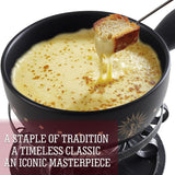 Artestia fondue pot, keramische kaas fondue koken set (Fondue Set - Zwitserse Alpen)