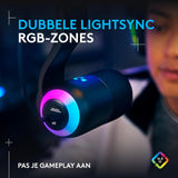 Logitech G Yeti GX Dynamic RGB-gamingmicrofoon met LIGHTSYNC, USB-microfoon voor streamen, supercardioïde, plug-and-play met USB voor pc/Mac - Zwart