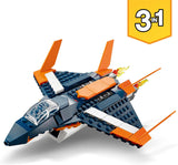 LEGO 31126 Creator 3in1 Supersonisch straalvliegtuig met Helikopter en Speedboot Bouwopties, Creatief Constructie Speelgoed voor Jongens en Meisjes