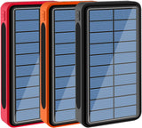 Power Bank Solar Power Bank 100000Mah, Draadloze Solar Charger Met 5 Uitgangen 4 Ingangen, Outdoor Powerbank Externe Batterij Met Led Zaklampen Draagbare Oplader Voor Smartphones, Tabletten