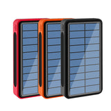 Power Bank Solar Power Bank 100000Mah, Draadloze Solar Charger Met 5 Uitgangen 4 Ingangen, Outdoor Powerbank Externe Batterij Met Led Zaklampen Draagbare Oplader Voor Smartphones, Tabletten