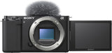 Sony Alpha ZV-E10 | APS-C spiegelloze vlogcamera met verwisselbare lens (draaibaar scherm voor vloggen, 4K-video, realtime oogautofocus) zwart