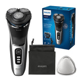 Philips Shaver Series 3000 - Elektrisch Wet & Dry scheerapparaat voor heren, SkinProtect-technologie, uitklapbare baardtrimmer, snoerloos scheerapparaat met reisetui, kleur Diepzwart (model S3241/12)