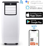 Flinq Elegante Smart Mobiele Airco 9.000 BTU met WiFi, App, Afstandsbediening | Mobiele Airconditioning met Luchtafvoerslang en Window Kit | Koelen, Ontvochten en Ventileren | tot 30m2 | max. 65db