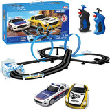 Electric Race Car Track Set Racing Tracks Toy-Electric with 2 Hand Controllers 2 Race Cars 2 Ferris Wheel (360 Degree Rotation) Gift Flexible Toys