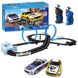 Electric Race Car Track Set Racing Tracks Toy-Electric with 2 Hand Controllers 2 Race Cars 2 Ferris Wheel (360 Degree Rotation) Gift Flexible Toys