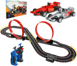 Electric Race Car Track Set Racing Tracks Toy-Electric with 2 Hand Controllers 2 Race Cars 2 Ferris Wheel (360 Degree Rotation) Gift Flexible Toys