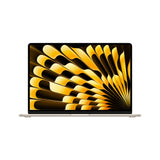 Apple 2024 15” MacBook Air met M3‑chip: 15,3” Liquid Retina-display, 16 GB centraal geheugen, 512 GB SSD-opslag, toetsenbord met achtergrondverlichting, 1080p FaceTime HD-camera; Sterrenlicht