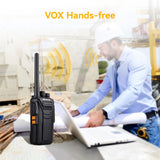 Retevis RT27 Portofoons met Headset PMR446 Vergunningsvrije 16 Kanalen CTCSS/DCS VOX Scan Monitor Noodoproep Professionele Walkie Talkie met Headset en USB-laadstation (10 Stuks, Zwart)