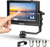 NEEWER F500 5,5 Inch Camera Field Monitor, HDR Touch Screen met 3D LUT, Full HD 1920x1080 IPS 4K HDMI Loop in/Out DSLR Video Waveform Vector Scope Peaking Focus Assist, exclusief batterij en oplader.