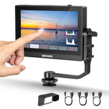 NEEWER F500 5,5 Inch Camera Field Monitor, HDR Touch Screen met 3D LUT, Full HD 1920x1080 IPS 4K HDMI Loop in/Out DSLR Video Waveform Vector Scope Peaking Focus Assist, exclusief batterij en oplader.