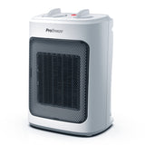 Pro Breeze Keramische Ventilatorkachel 2000W – Elektrische Verwarming met Automatische Oscillatie, Overhittingbescherming en 3 Warmtestanden - Fan Heater - Wit